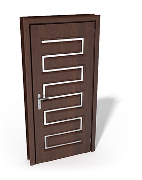Solid Wood Door Model Series C�� Walnut Color